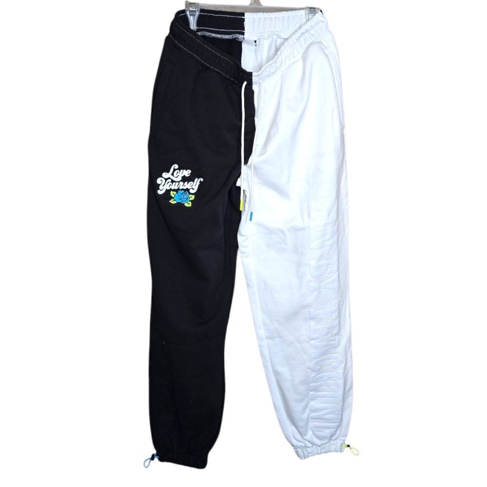 NEW Puma sample LFT black and white split Chris Brickley jogger sweatpants M